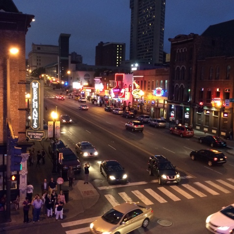View of downtown Nashville from The Honky Tonk Central bar!